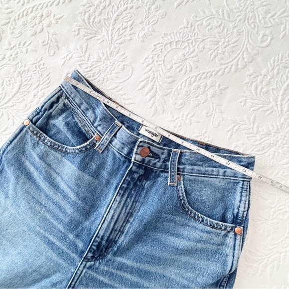 Wrangler Wild West 603 High Rise Straight Jean Retro Mid Damaged - Picture 13 of 15